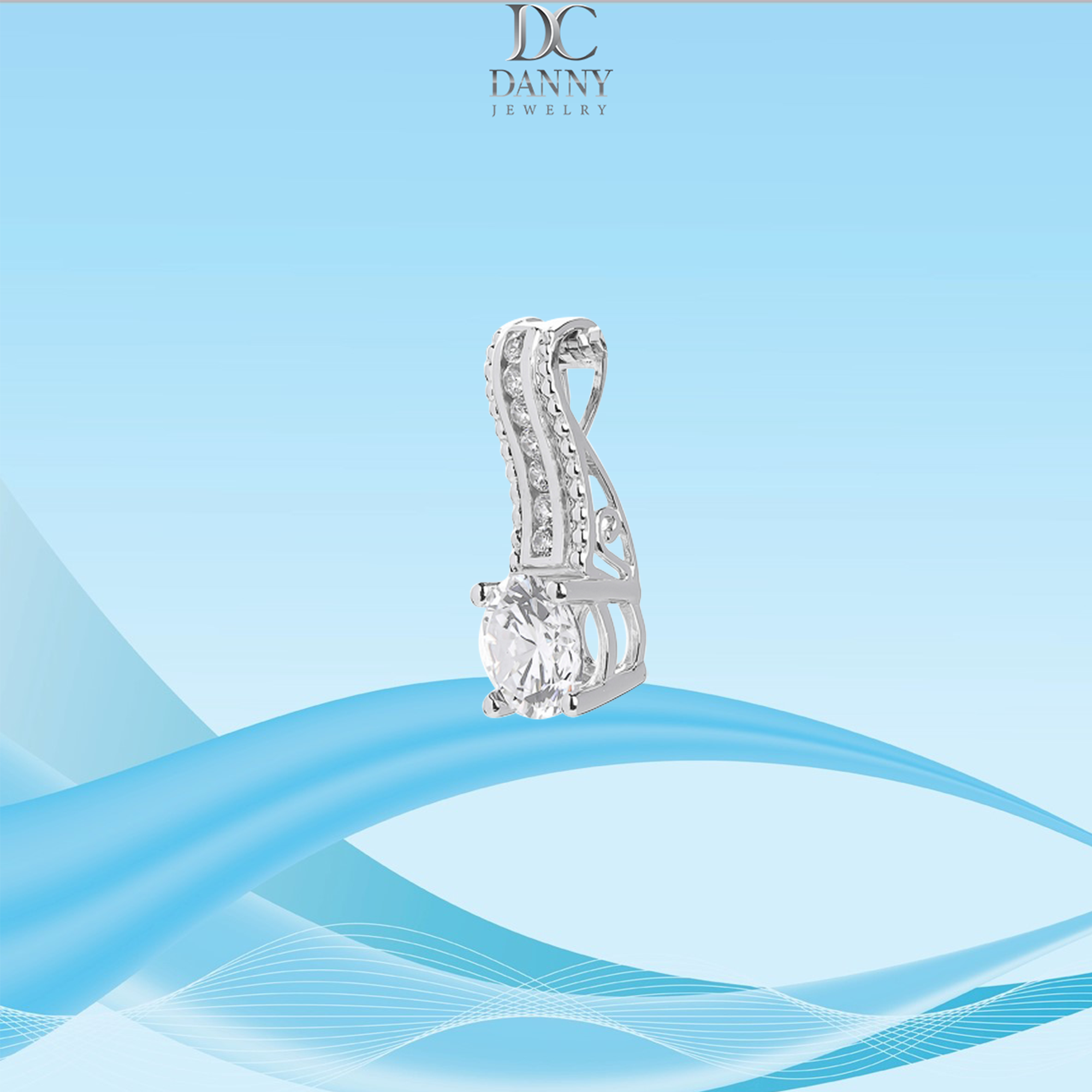 Mặt Dây Chuyền Nữ Bạc 925 Danny Jewelry Xi Bạch Kim DI4GZ017