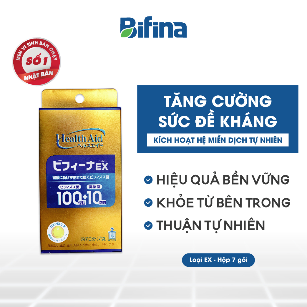 Tăng Sức Đề Kháng, Hệ Miễn Dịch, Bifina Nhật Bản EX hộp 7 gói
