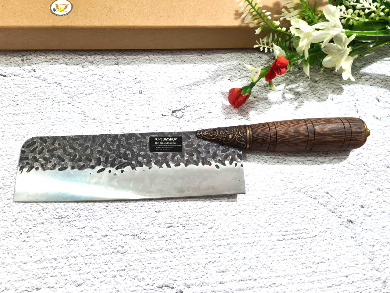DAO BẾP - DAO THÁI HOA VĂN CAO CẤP MÃ A2 DT151 NT topcomshop vn
