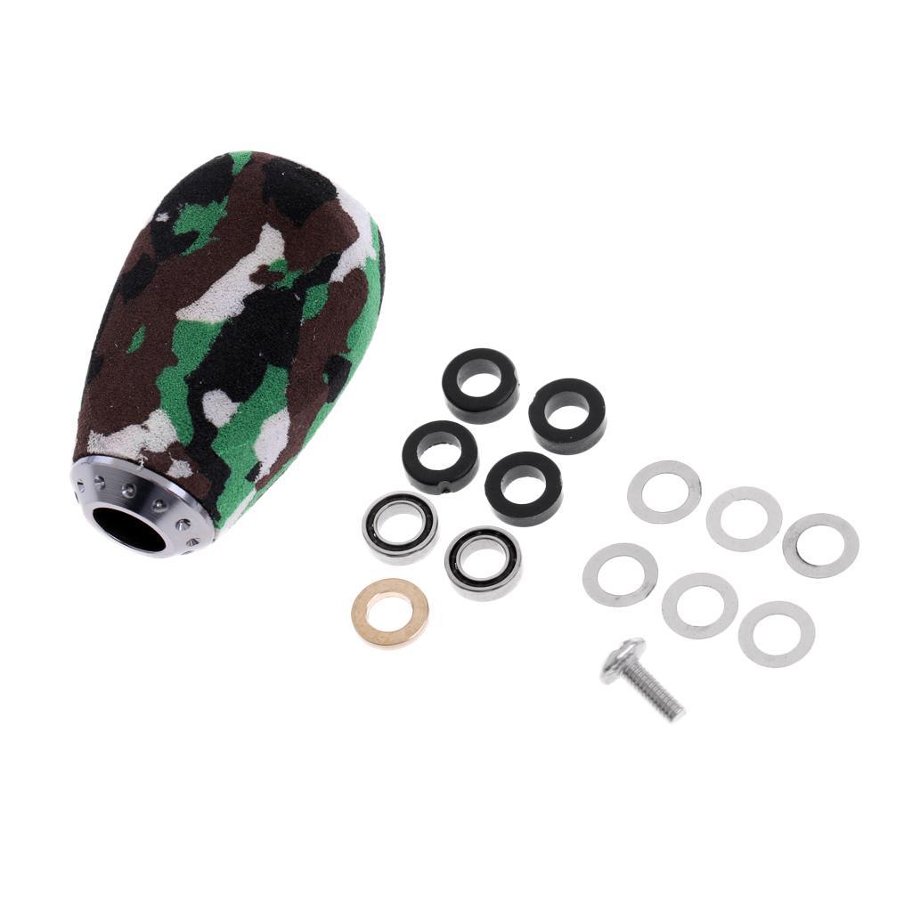 Fishing Reel Metal&EVA Knob Replacement 2 Ball Bearings Spinning Baitcasting Handle Reel Knob DIY