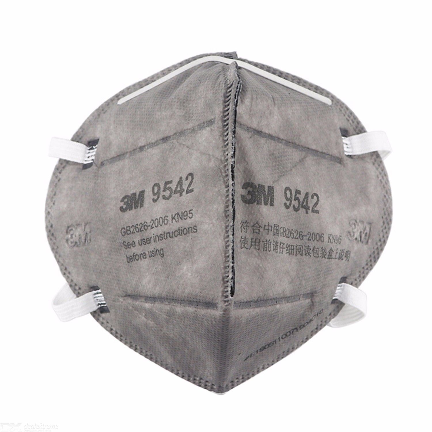Khẩu trang than hoạt tính khử mùi chống bụi mịn PM2.5 và kháng khuẩn KN95 3M 9542 - loại dây choàng dầu kẹp mũi không đau khi dùng lâu, bảo vệ hô hấp