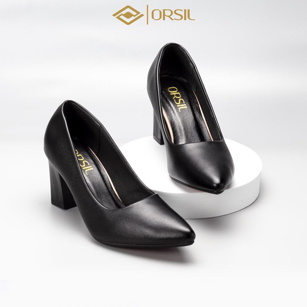 Giày cao gót nữ 7 phân gót vuông cao cấp ORSIL
