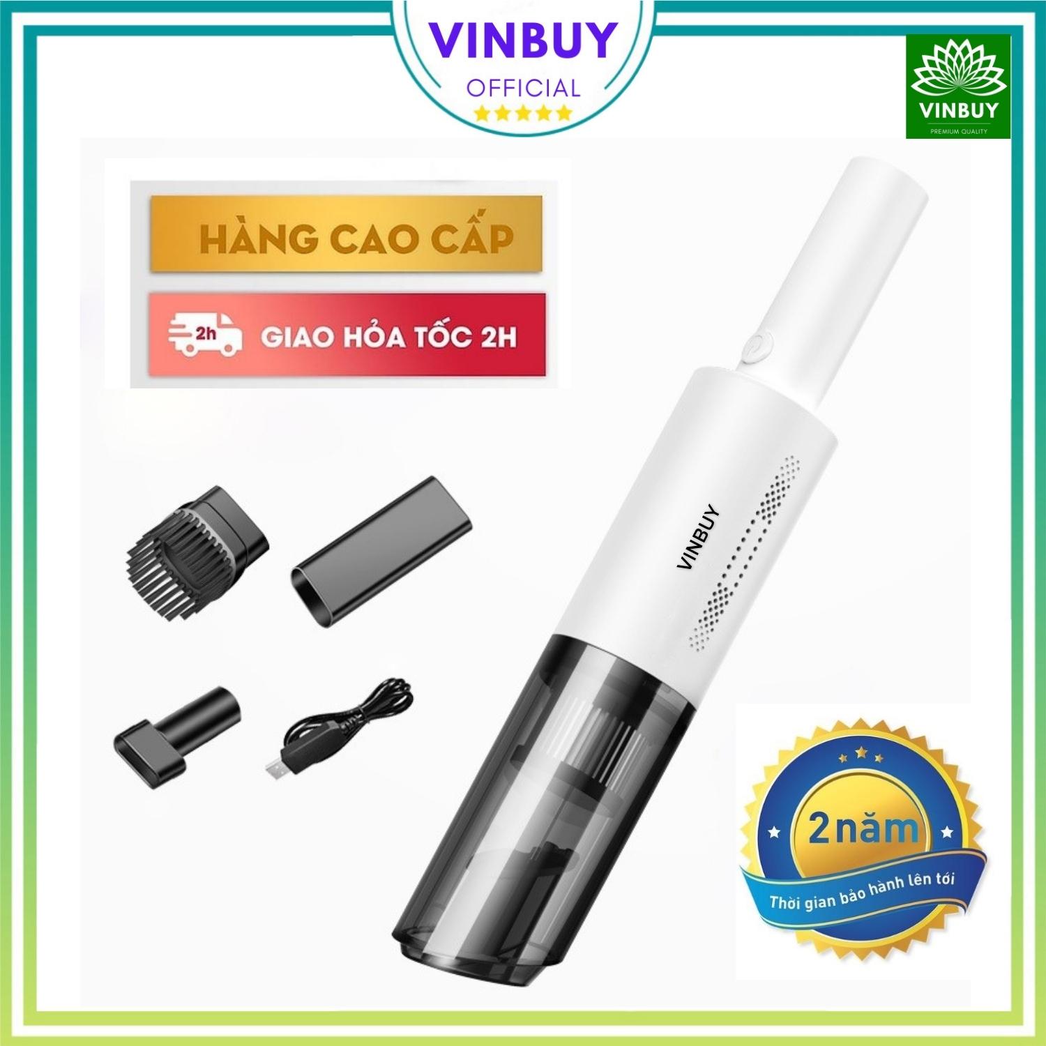 Máy hút bụi cầm tay, hút bụi xe ô tô, xe hơi, giường nệm, lực hút mạnh 16000PA, pin sạc không dây - Chính hãng VinBuy