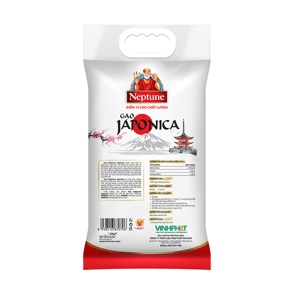 Gạo Japonica Neptune 5kg