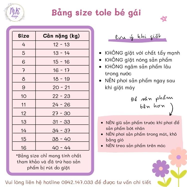 Bộ Tole lanh cho bé gái MK Design, Mẫu quần lửng, tay cánh tiên, Đủ Size cho bé từ 12-44kg, Chất vải tole lanh loại 1