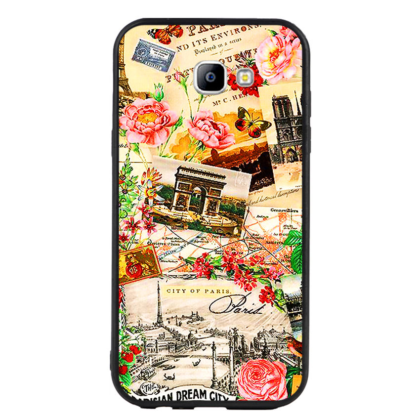 Ốp lưng viền TPU cho điện thoại Samsung Galaxy A7 2017 -Stamp 01