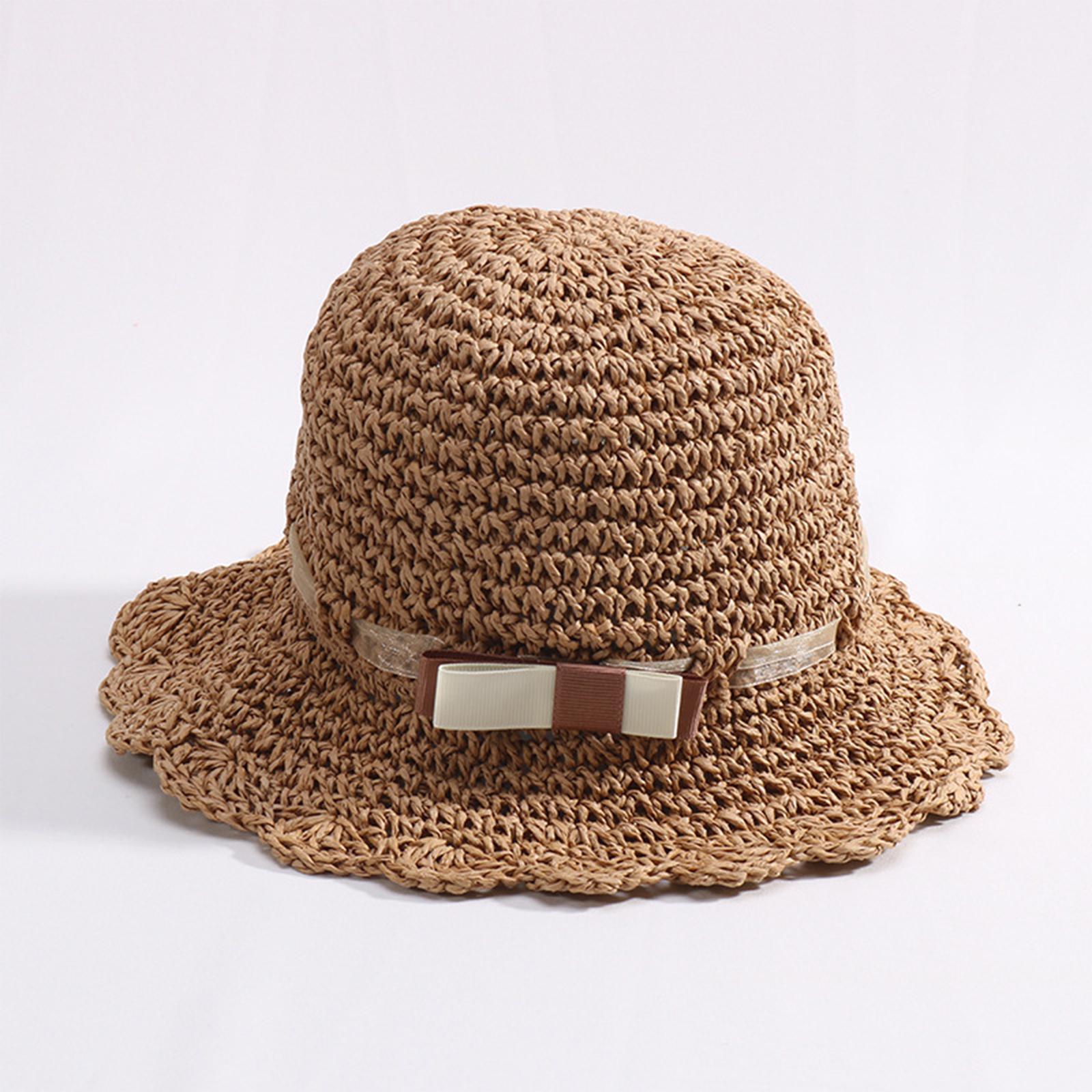 Summer Straw Kids Sun Hat Summer Beach Hat Wide Brim for Vacation