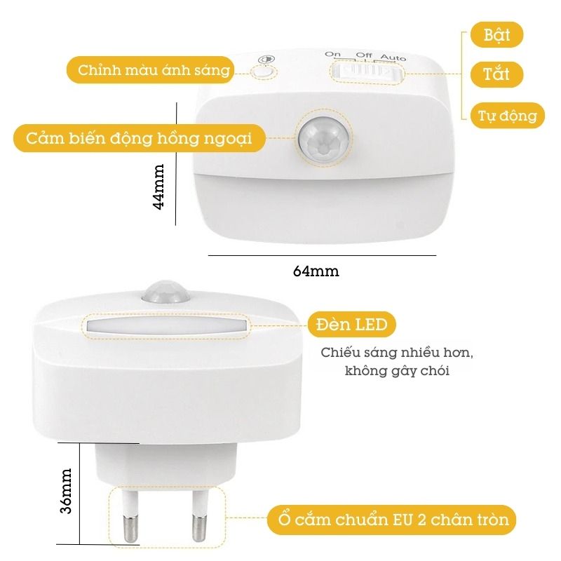 Đèn ngủ cảm ứng thông minh tiết kiệm điện Homematic ZN07