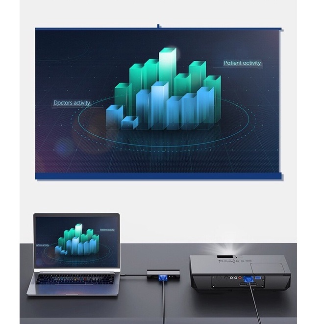 HUB Kiêm Dock Type-C Ra HDMI,VGA,LAN,3 Cổng USB 3.0 Hỗ Trợ Power Delivery - Hàng Nhập Khẩu