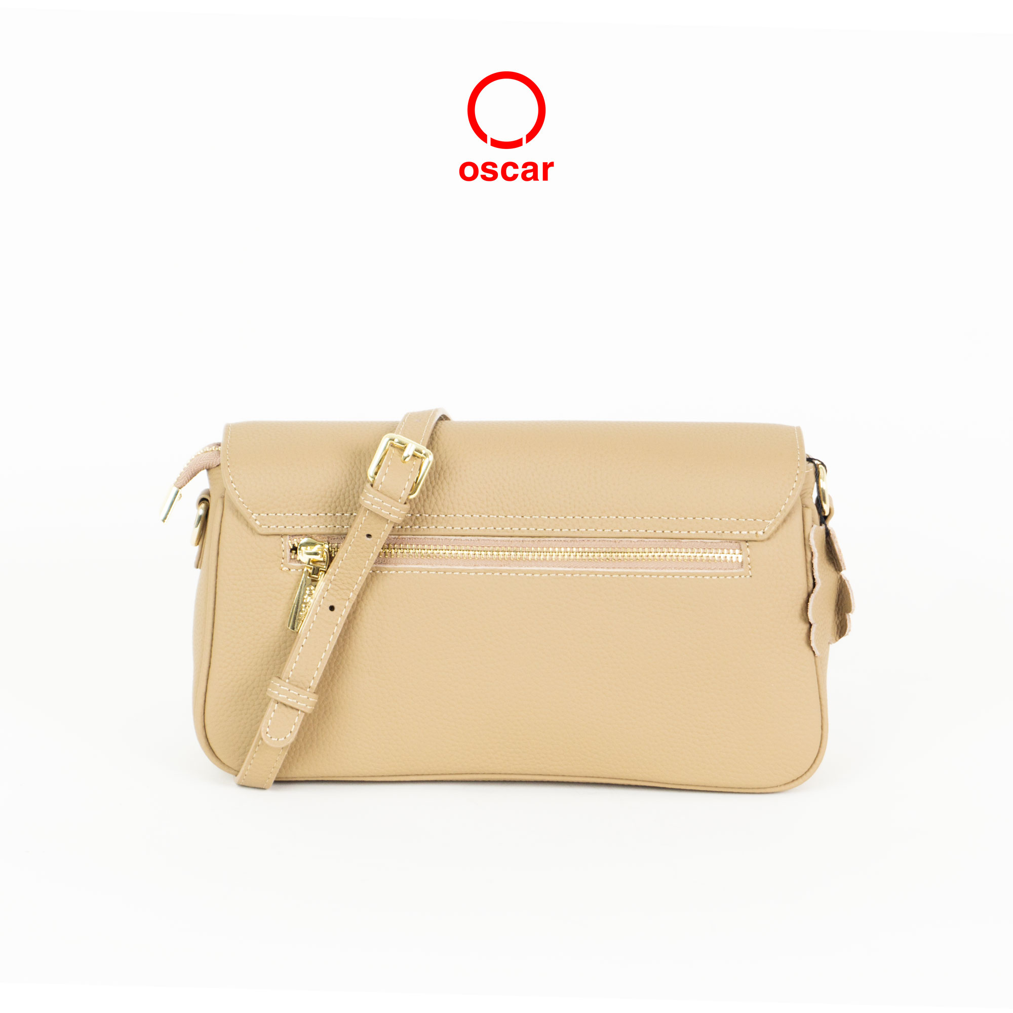 Túi Đeo Chéo Nhấn Nắp Phối Khóa Metallic OCWHBL 093