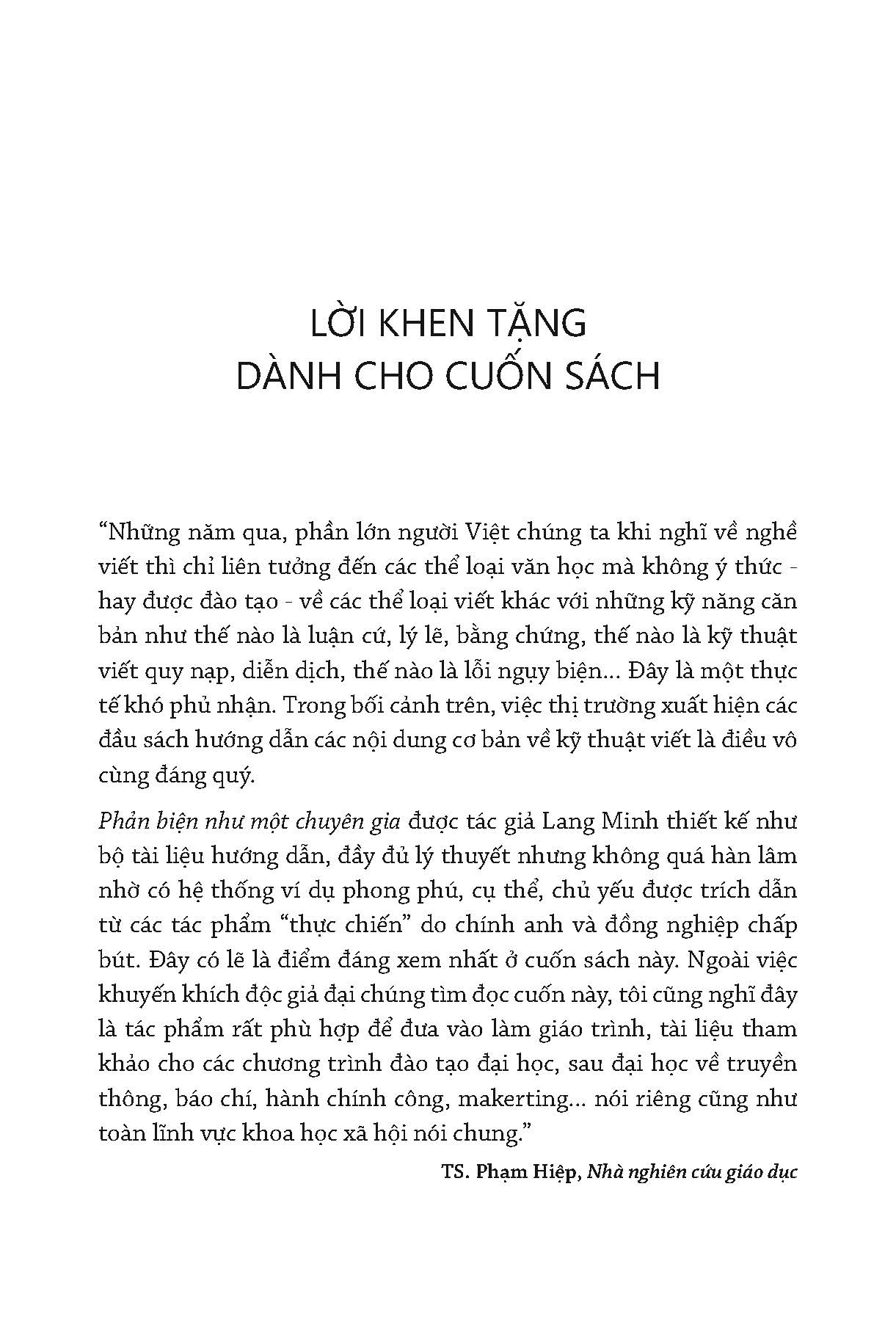 Phản Biện Như Một Chuyên Gia - Lập Luận Sắc Bén Và Tư Duy Hiệu Quả