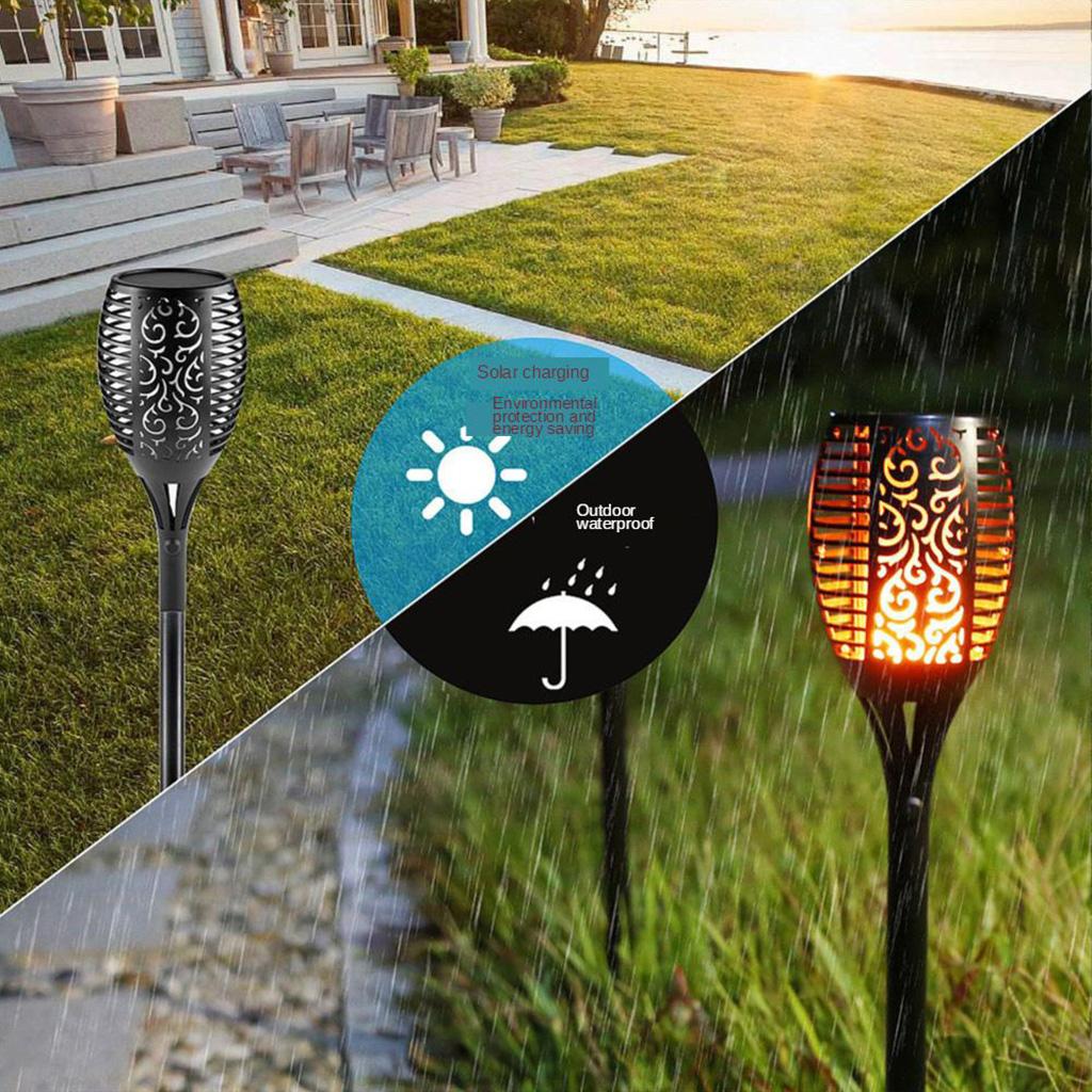 LED Solar Flame Light Outdoor Lawn Light Garden Landscape Torch Light