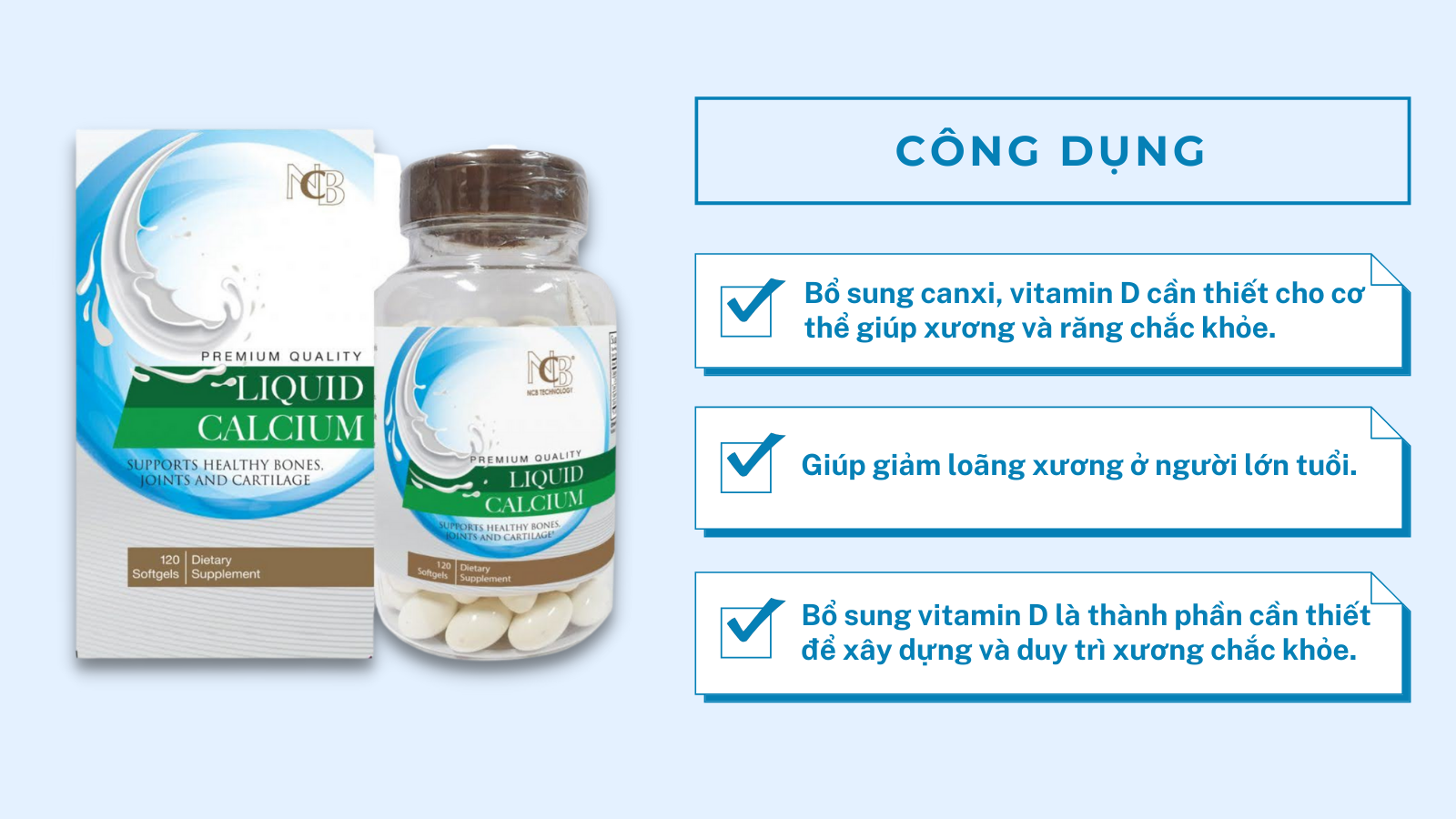 Viên uống Liquid Calcium bổ sung canxi