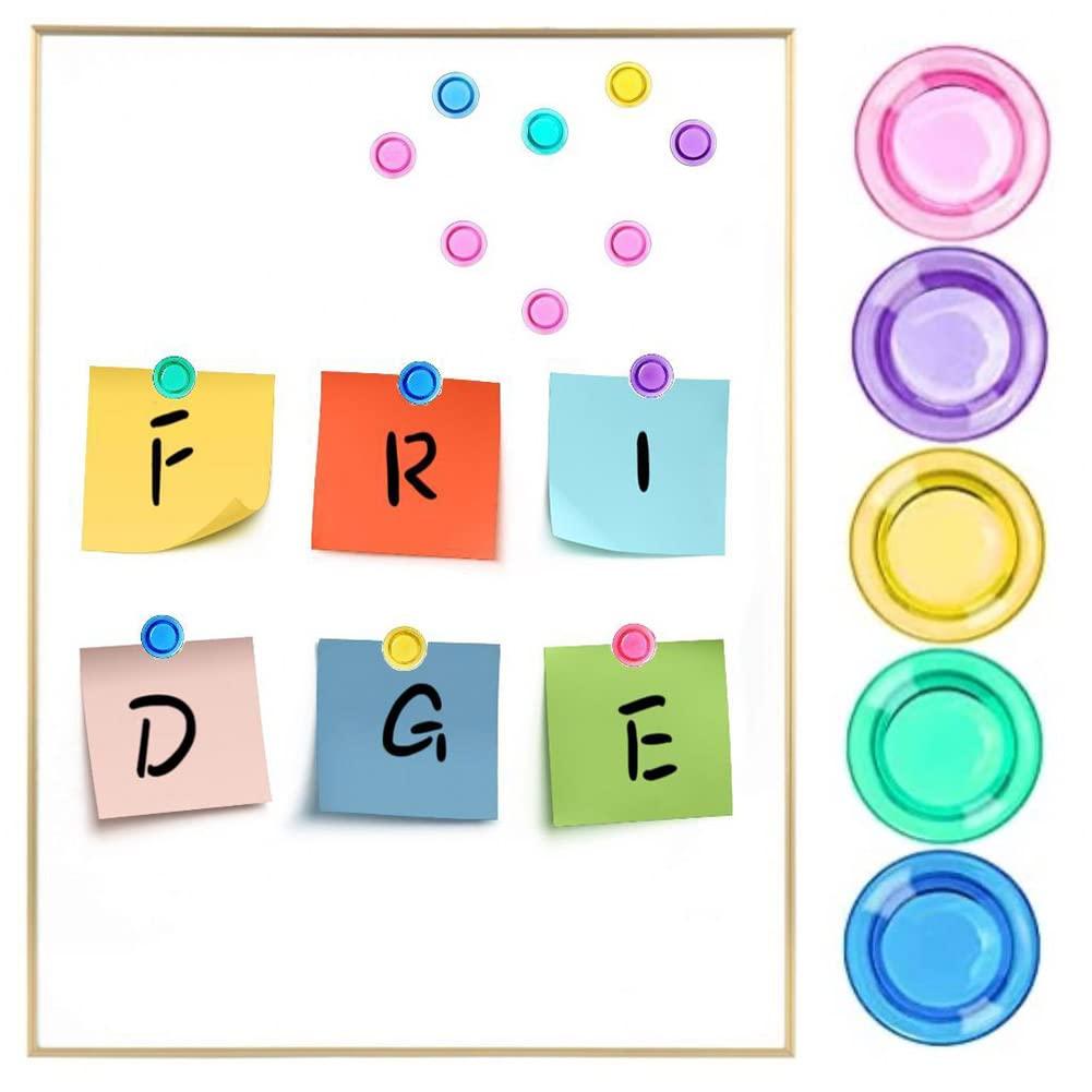 20pcs nam châm từ tính 5 Màu sắc nam châm tủ lạnh, nam châm tủ lạnh, nam châm trang trí đầy màu sắc cho bảng trắng bàn để bàn tủ khóa lớp học