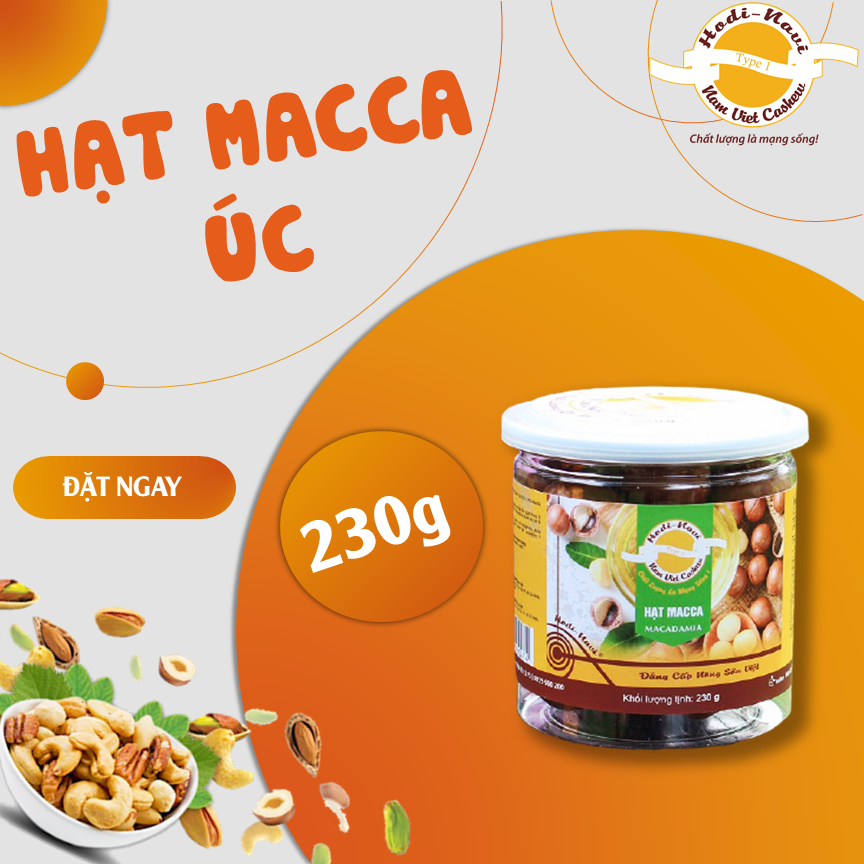 QUẢ MACCA NỨT VỎ DỄ TÁCH 230G ĂN VẶT 