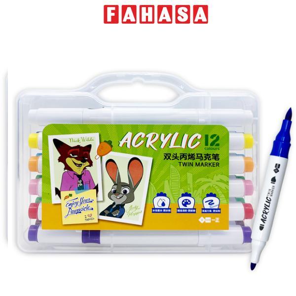 Hộp 12 Màu Marker Acrylic - iiGEN YZ360016