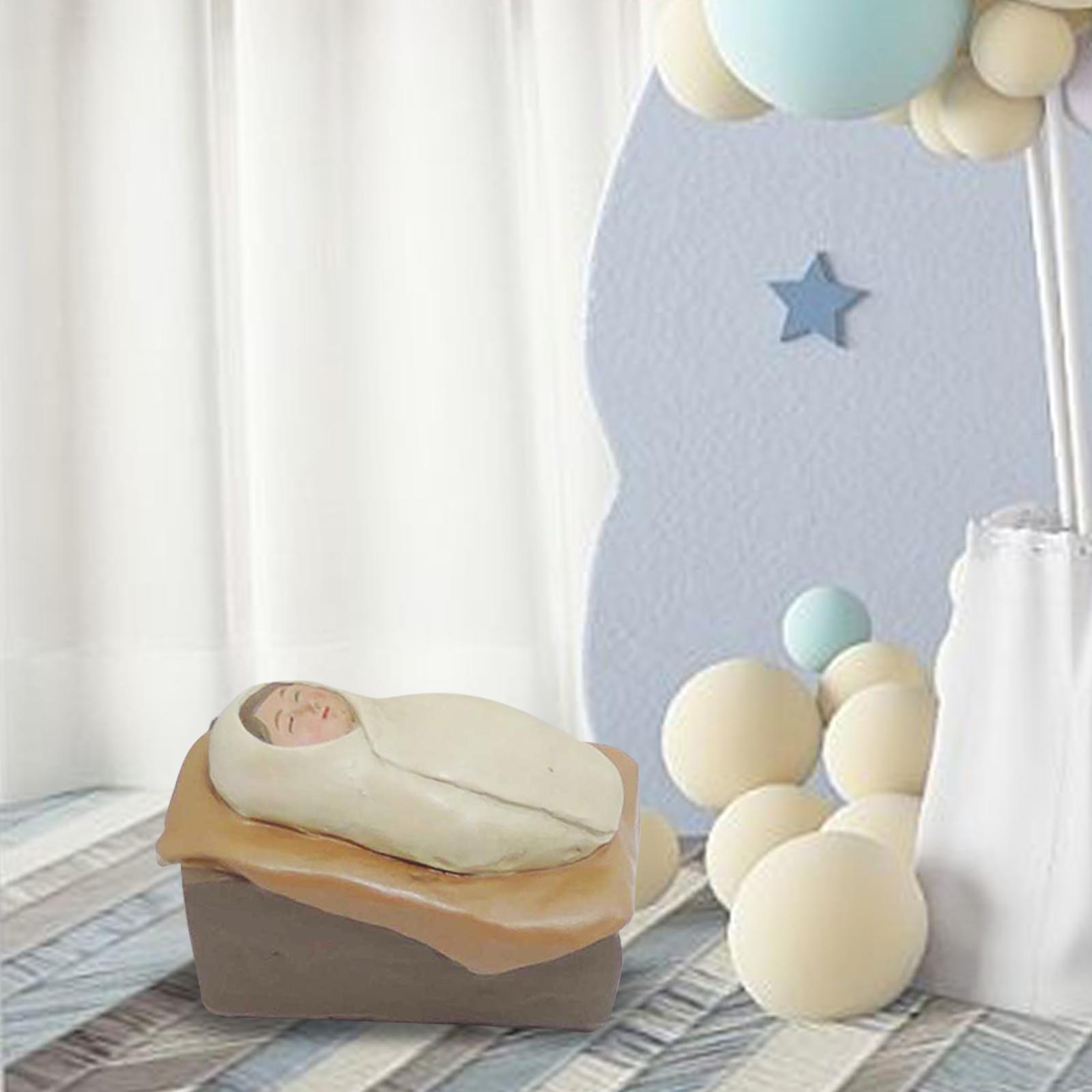 Sleeping Baby Statue Ornament Miniature Sculpture for Office Tabletop