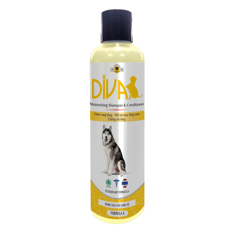 SỮA TẮM DƯỠNG LÔNG GIẢM RỤNG DIVA VÀNG 260ML (DIVA FORMULA 4)