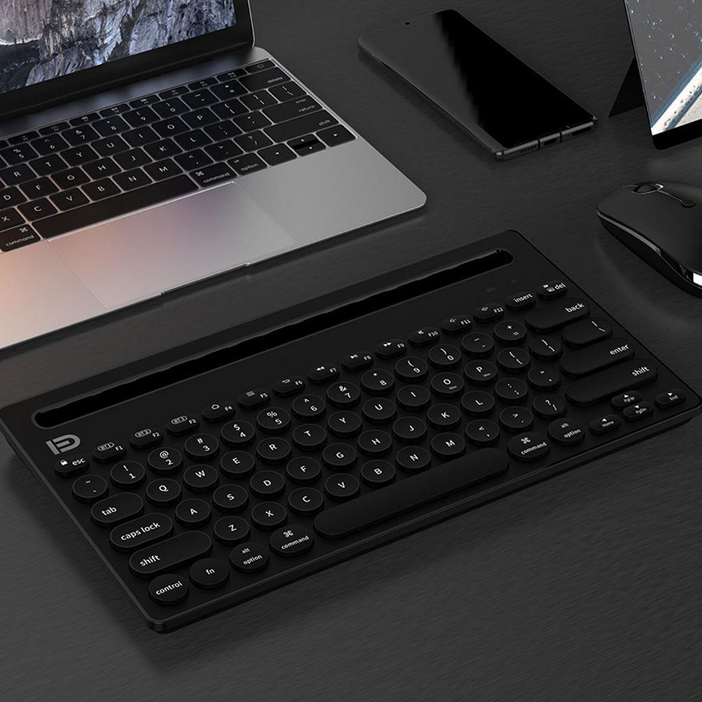 Multi-Device Bluetooth Keyboard Mini for Tablet Android PC Black