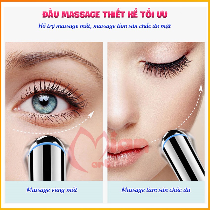 Máy massage mắt mini làm giảm nếp nhăn quầng thâm, bọng mắt chế độ rung mạnh