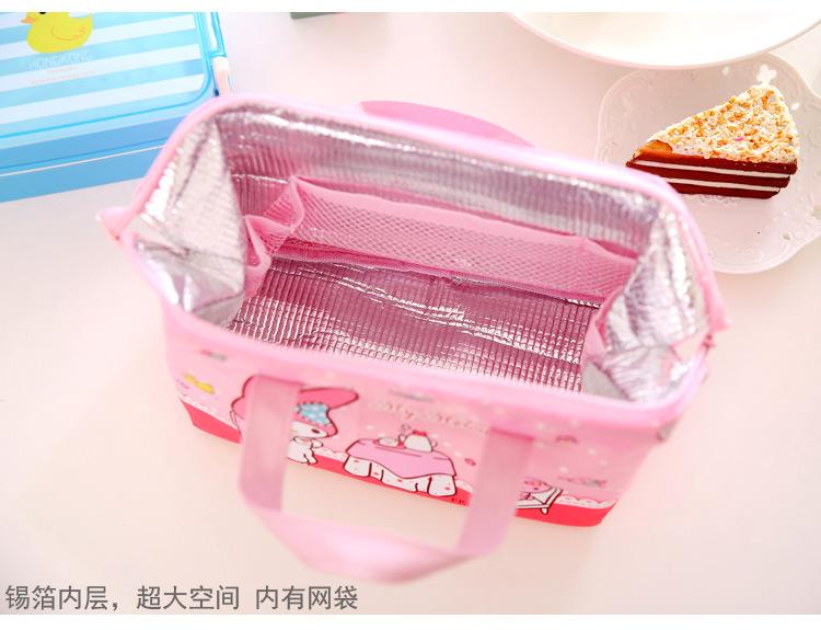 Hoạt Hình Dễ Thương Hộp Cơm Trưa Túi Hello Kitty Cách Điện Di Động Túi Đựng Đồ Ăn Trưa Sinh Viên Công Suất Lớn Ngoài Trời Trữ 24*18*14Cm