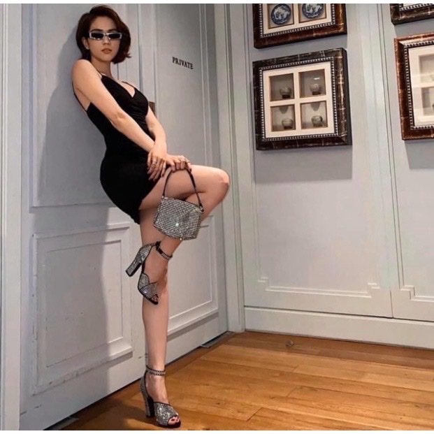 Túi Xách đính đá , túi đeo chéo vai , thời trang dành cho nữ