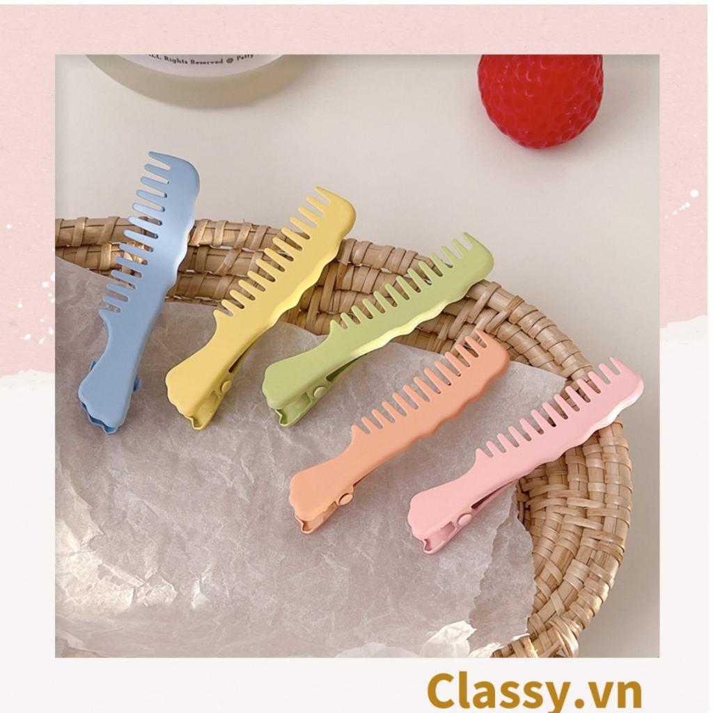 Kẹp tóc mái Classy kiểu dáng chiếc lược, màu sắc pastel nhẹ nhàng dành cho nữ PK1236