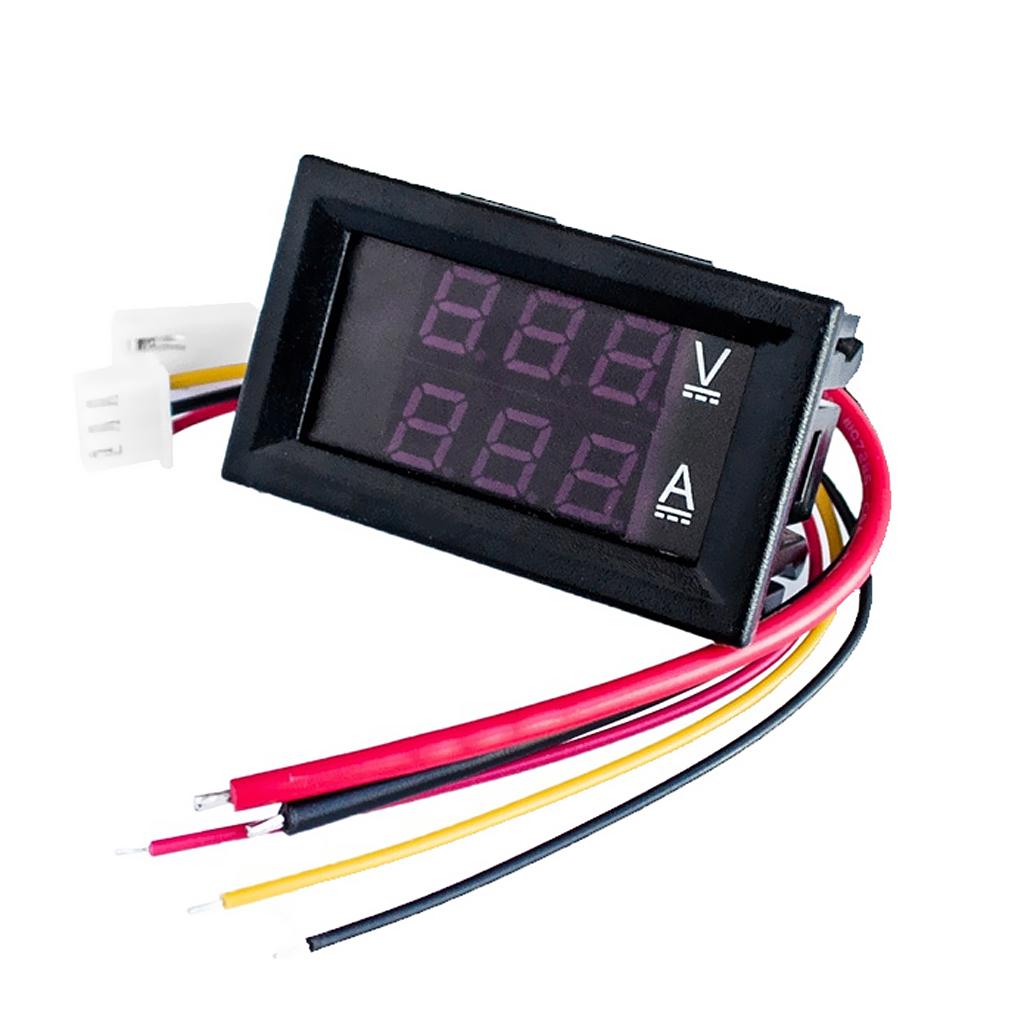 Digital Current Tester Multimeter DC 100V Volt 2A Ampere Battery Monitor Gauge 2in1 Red LED Display Car Automotive 12V 24V Built-in Shunt