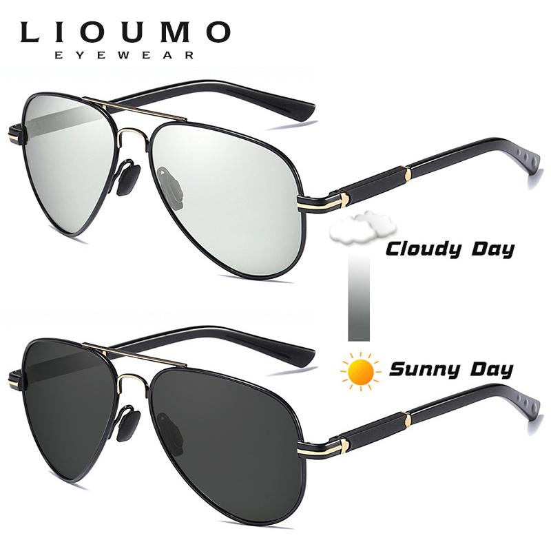 2021 Xu Hướng Mới Chất Lượng Hợp Kim Titan Kính Mát Phân Cực Nam Photochromic Kính Chống Nắng Nữ Phi Công Gương Bóng Oculos De Sol