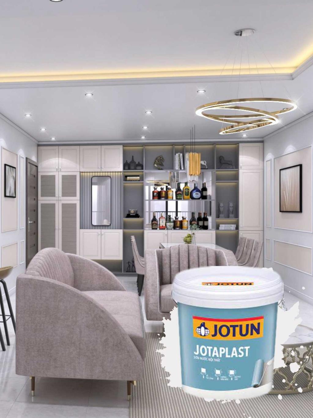 Sơn nước trong nhà JOTUN JOTAPLAST 5L bền màu, che phủ tốt (Sơn nội thất)