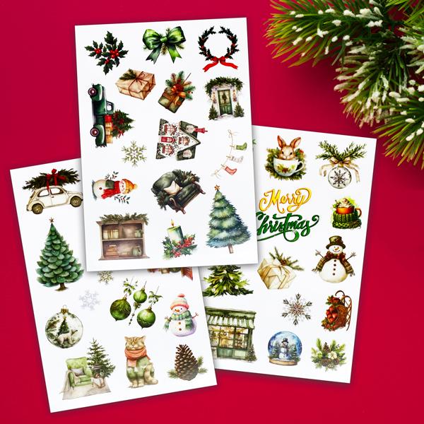Bộ 25 Pet Sticker Merry Christmas - Teenage PS-01