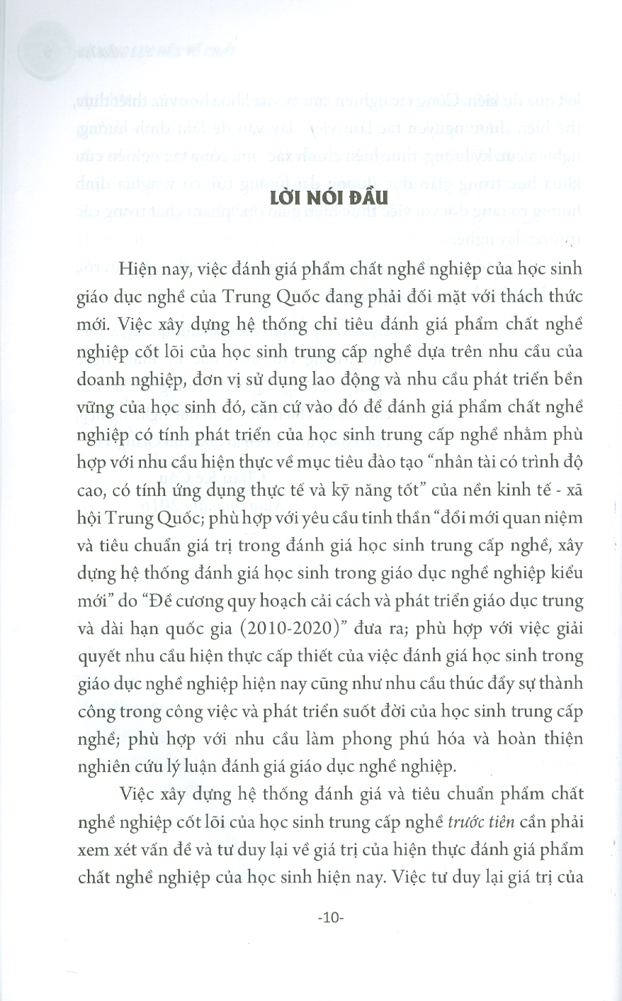 TỪ NĂNG LỰC ĐẾN TỐ CHẤT - Đánh Giá Và Xây Dựng Hệ Thống Tiêu Chuẩn Đánh Giá Phẩm Chất Nghề Nghiệp Cốt Lõi Của Học Sinh Trường Nghề - Lý Luận Và Thực Tiễn (Sách tham khảo)