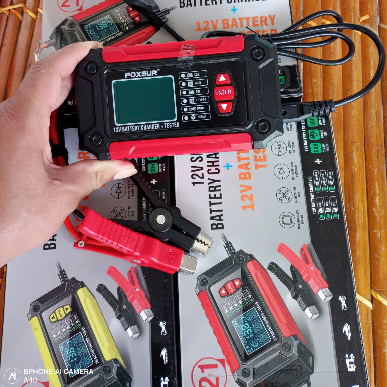 Công Nghệ Nhật Bản Thông Minh : Bộ Sạc Và Test Kiểm Tra Bình Ắc Quy FOXSUR 12V 3AH-100AH 2IN1