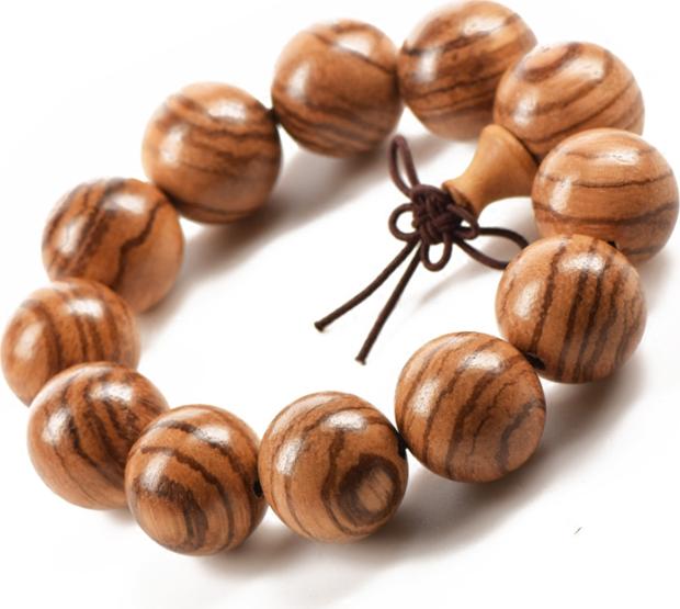 Vòng tay nam nữ gỗ đàn hương da báo 15-18-20ly