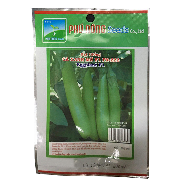 Hạt Giống Cà Xanh Mỡ F1 Phú Nông PN-222