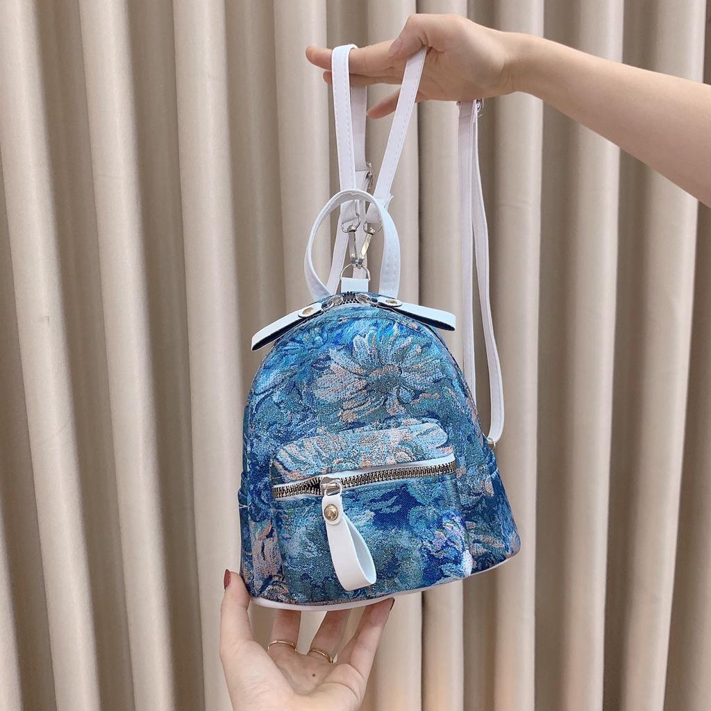 Balo vải dạ mini nữ giá rẻ thời trang du lịch đi học đi chơi phong cách hàn quốc dễ thương BL13