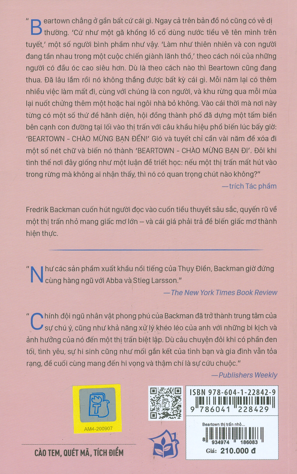 BEARTOWN – Thị trấn nhỏ, giấc mơ lớn – Fredrik Backman – Hoàng Anh dịch – NXB Trẻ