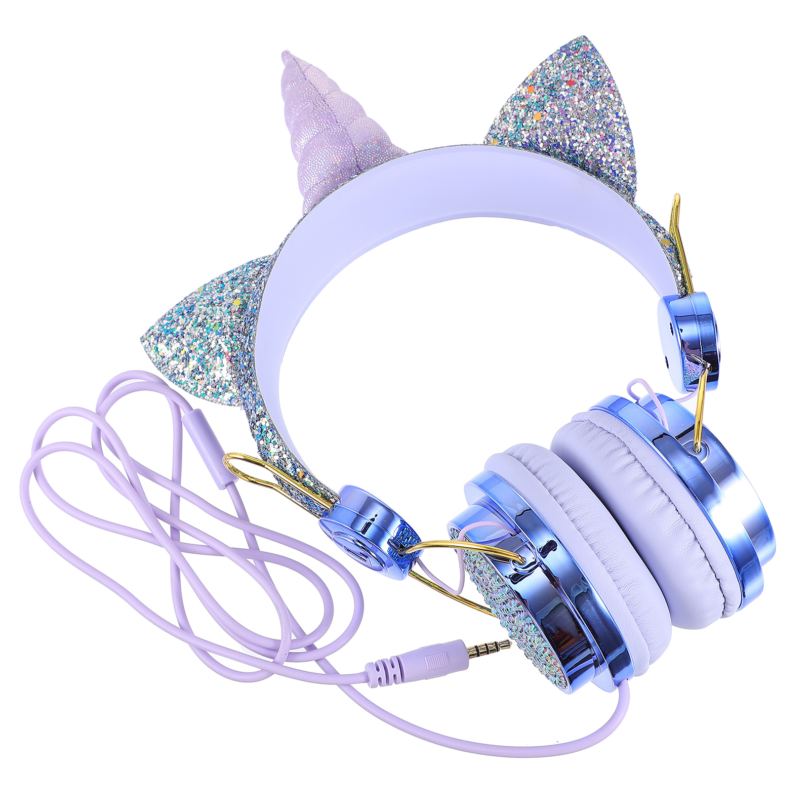 Tai Nghe Di Động Trên Tai Nghe Có Dây Điều Khiển Đáng Yêu Máy Tính Tai Nghe Chụp Tai