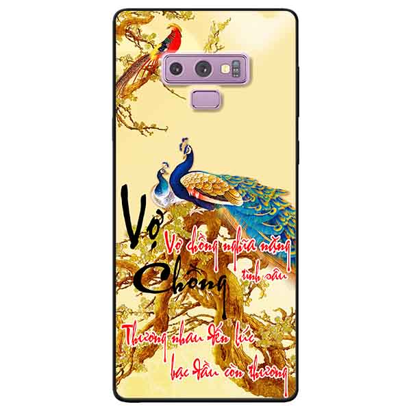 Ốp lưng in cho Samsung Note 9 Mẫu Thư Pháp Vợ Chồng
