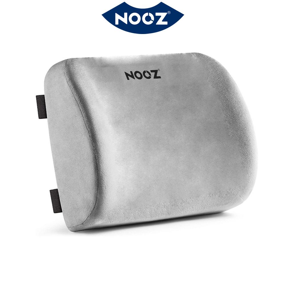 Gối Tựa Lưng Văn Phòng Nooz Home Goods Chất Liệu Memory Foam Ruột Cao Su Non Đệm Êm Ái Cho Người Đau Thắt Lưng - Xám