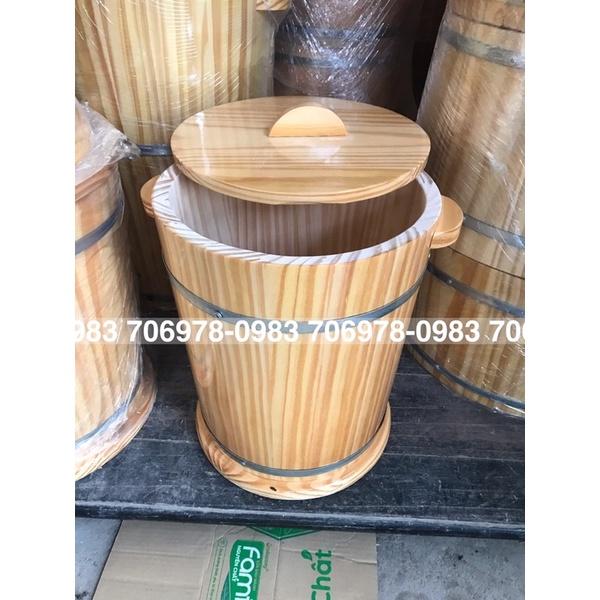 Thùng gỗ đựng gạo phong thủy 20ky