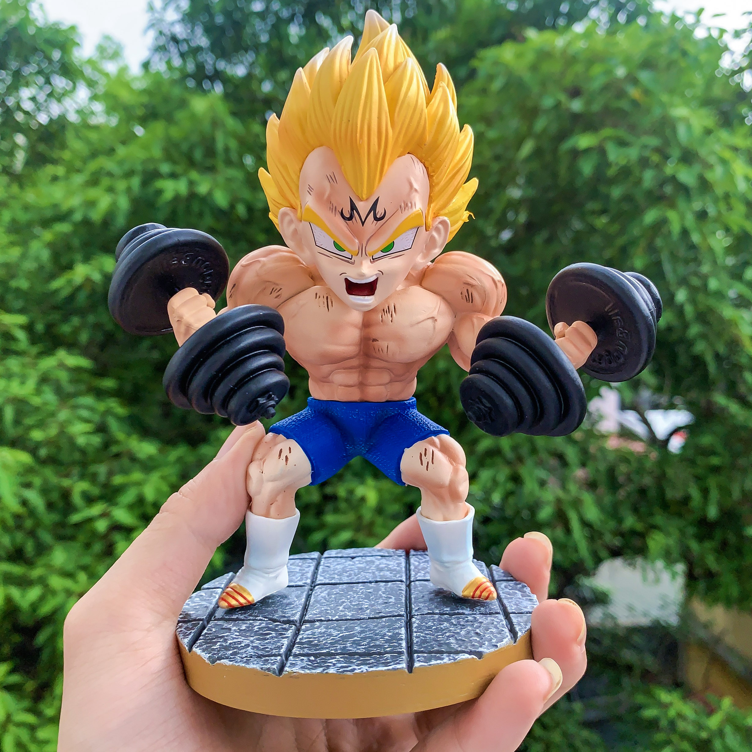 Mô hình chibi vegeta tập tạ hàng đẹp siêu hot