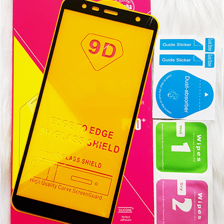 Kính Cường lực 9D Dành Cho SAMSUNG J6 PLUS Full Keo Màn Hình - Màu Đen