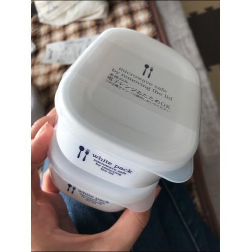 Set 2 hộp nhựa đựng thực phẩm White pack 280ml/1 hộp Nhật Bản
