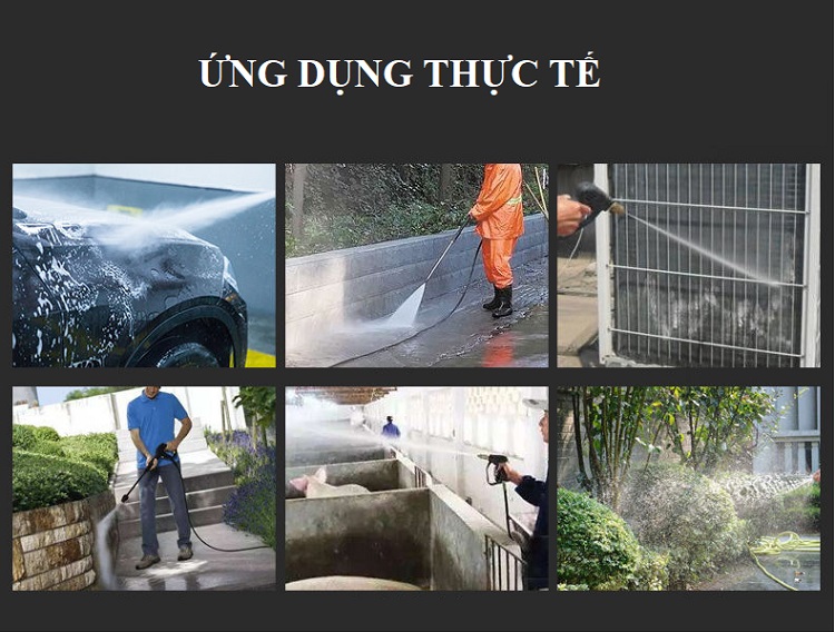 Máy Rửa Xe Mini Gia Đình Áp Lực Cao, Công Suất Lớn