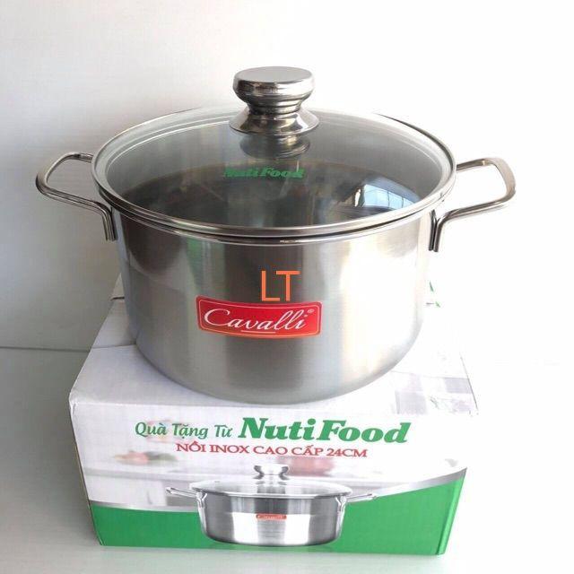 Nồi luộc gà inox 430 30cm nắp kính inox cao cấp - Nồi inox luộc gà dùng được mọi loại bếp