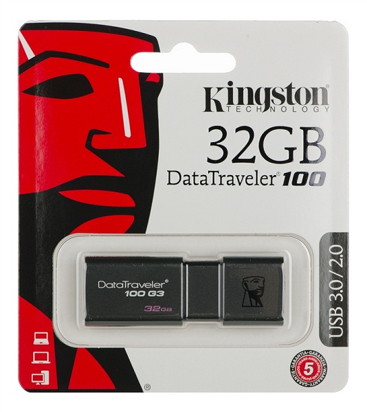 USB Kingston DT100G3 32GB USB 3.0 - Hàng Chính Hãng