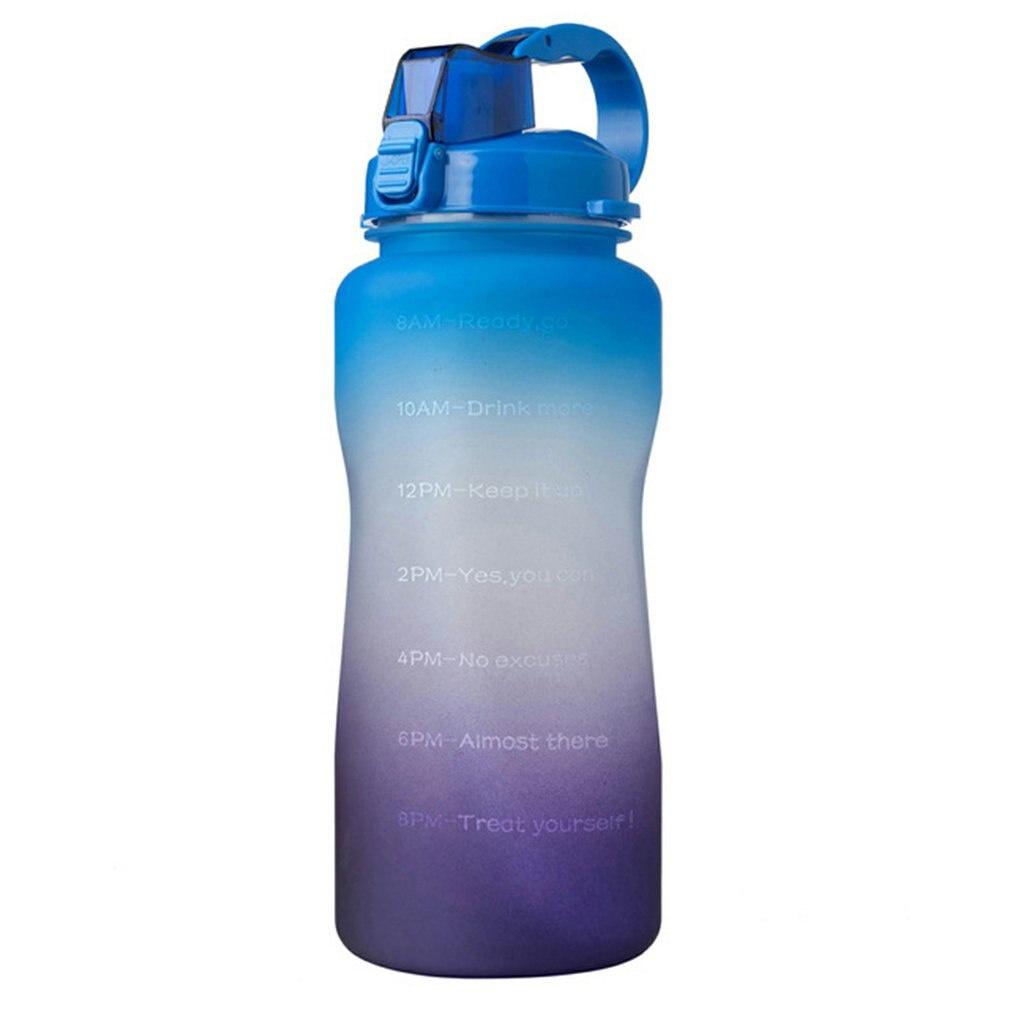 Large Motivational Water Bottle With Time Marker Straw Leakproof Water Jug For Fitness Gym And Outdoor Sports