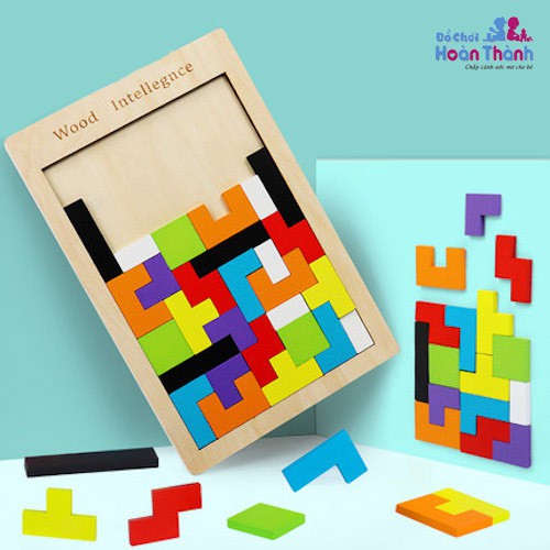 Trò chơi xếp hình Tetris bằng gỗ