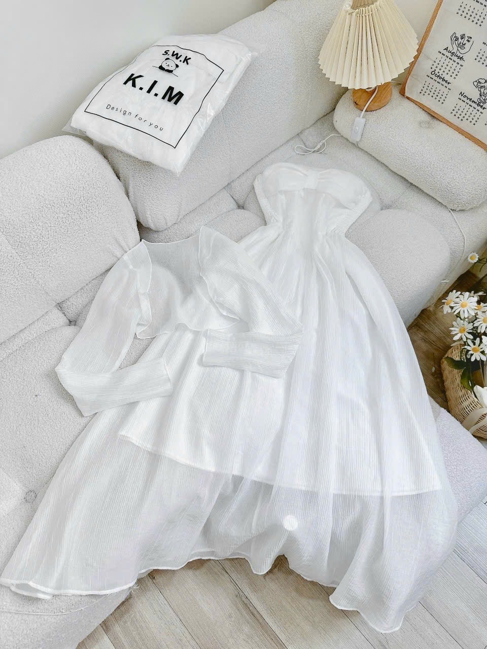 ĐẦM ỐNG DÀI MID ĐI TIỆC ÔM XÒE SUÔNG TRƠN MAXI LƯNG THUN + ÁO KHOÁC LỬNG VOANĐI BIỂN DẠO PHỐ
